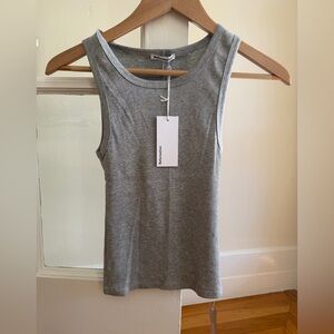 Reformation Gazala Ribbed Tank - XS Grey